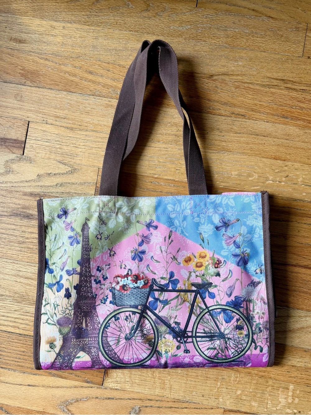 Paris Themed Bicycle Tote Bag